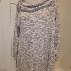 Knox Rose Marled Gray Cowl Neck Sweater